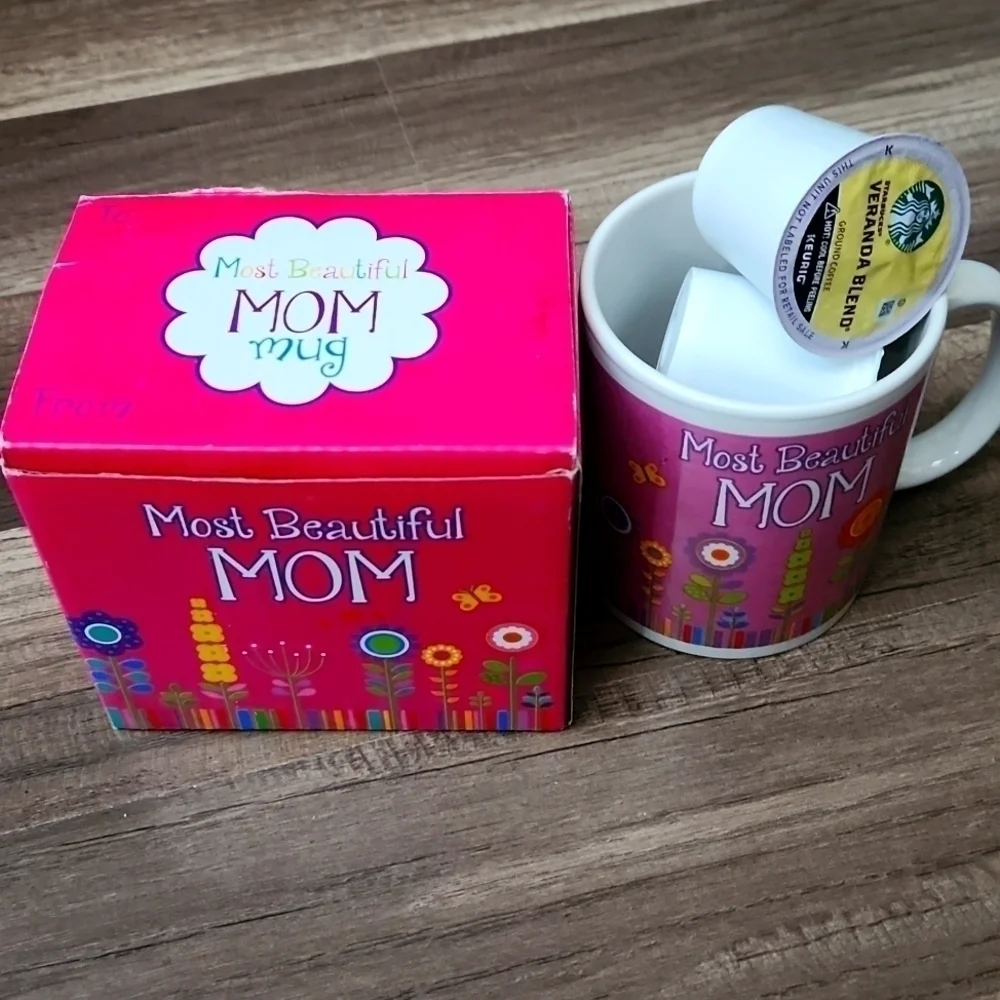 NEW! Most Beautiful Mom Coffee Mug with Starbucks Coffee Mothers Day Gift